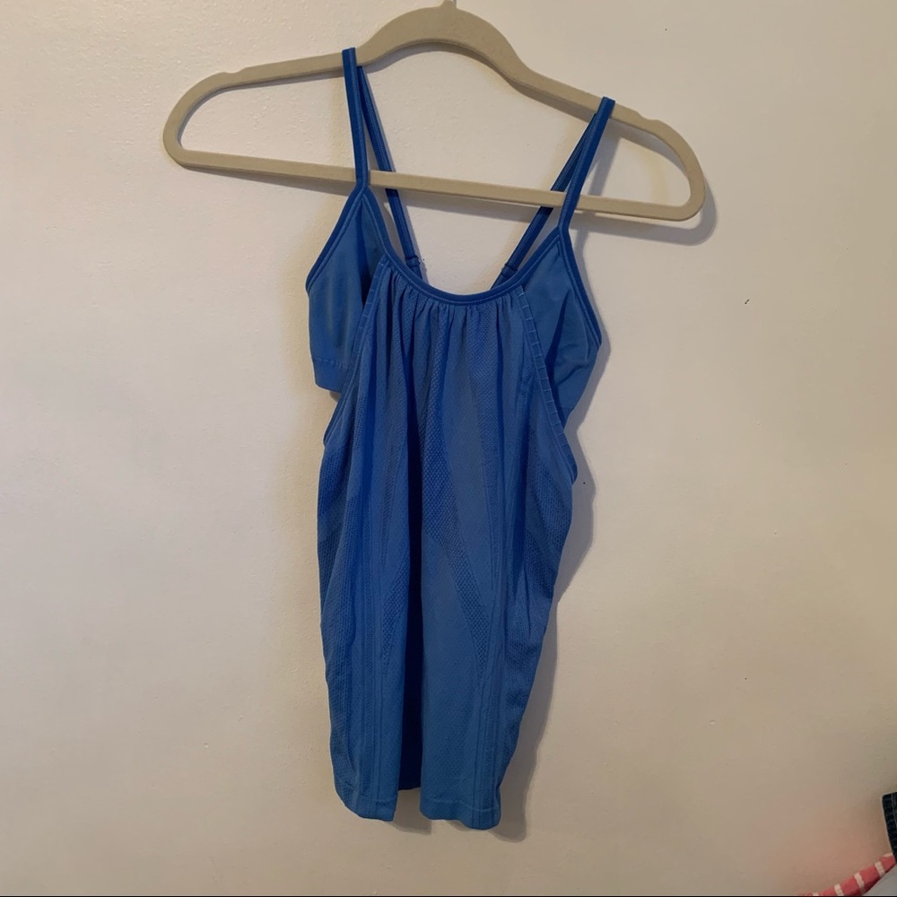 NUX Active Blue Strappy Performance Tank Top - Size Small